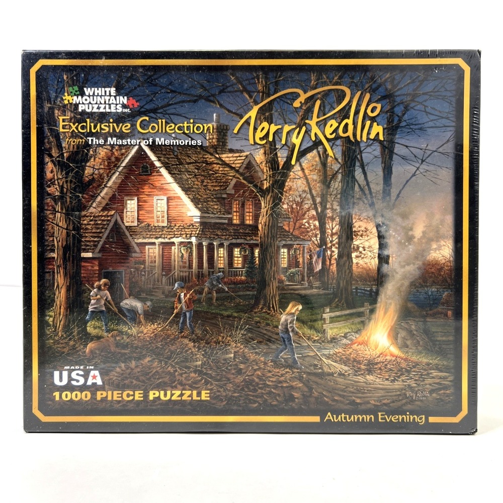 Terry Redlin Autumn Evening White Mountain 1000 PC Jigsaw Puzzle Collection